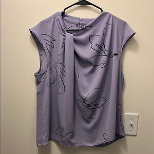 Worthington Lavender Floral Women's Top size 2x